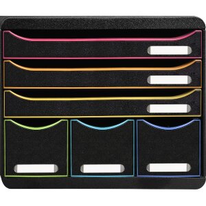 Exacompta 306914D STOREBOX тумба 6 открытых ящиков черный...