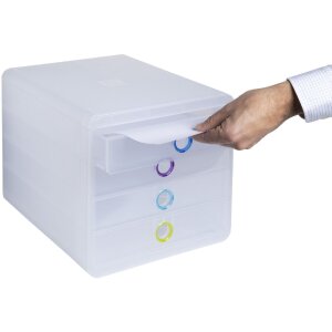 Тумба Exacompta Chromaline 4 ящика POP-BOX для документов формата A4+