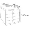 Тумба Exacompta Chromaline 4 ящика POP-BOX для документов формата A4+