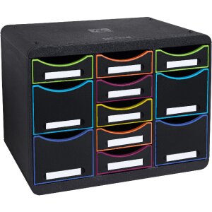 Тумба Exacompta STORE BOX MULTI 11 ящиков черная офисная черная