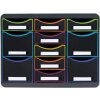 Тумба Exacompta STORE BOX MULTI 11 ящиков черная офисная черная