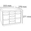 Тумба Exacompta STORE BOX MULTI 11 ящиков черная офисная черная
