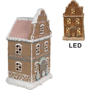 Clayre & Eef Пряничный домик со светодиодами 12x9x20...