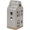 Порцеляновий тримач для чайної лампи Clayre & Eef 6CE1790 Будинок бежевий 9x8x18 см, кантрі-стиль
