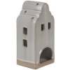 Порцеляновий тримач для чайної лампи Clayre & Eef 6CE1790 Будинок бежевий 9x8x18 см, кантрі-стиль