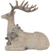 Clayre Eef декоративная фигурка оленя коричневая 31x16x29 см полирезин стиль кантри