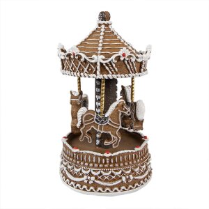 Clayre Eef Music Box Carousel Brown Christmas Decoration...