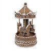 Clayre Eef Music Box Carousel Brown Christmas Decoration Gingerbread Style