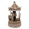 Clayre Eef Music Box Carousel Brown Christmas Decoration Gingerbread Style
