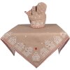 Clayre Eef GBB50 Корзина для хлеба Пряничный домик коричневая круглая хлопок Ø 15x16 см