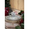 Clayre Eef GBB50 Корзина для хлеба Пряничный домик коричневая круглая хлопок Ø 15x16 см