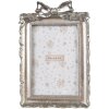 Фоторамка Clayre & Eef 2F1178 срібляста 14x3x21 см 10x15 см Романтична