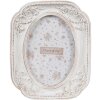 Clayre & Eef 2F1187 Фоторамка белая 10x2x12 см 6x9 см Шебби шик