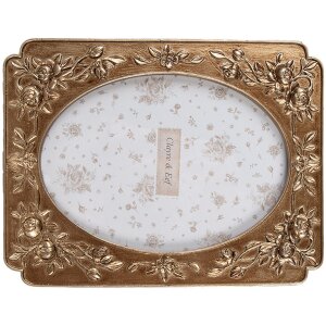 Фоторамка Clayre & Eef 2F1189 золотистого кольору 14x2x19 см для фотографій 10x15 см