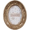 Clayre & Eef 2F1193 Фоторамка овальная золотого цвета 11x3x14 см в стиле барокко