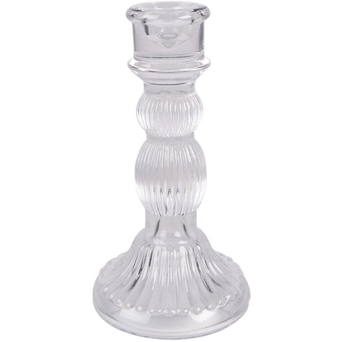 Clayre & Eef 6GL4909 Подсвечник из прозрачного стекла Ø 8x15 см