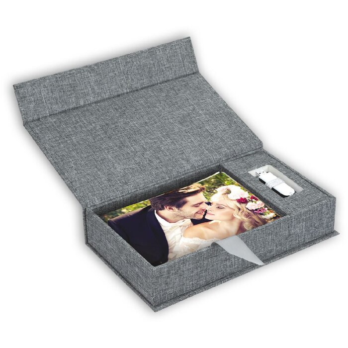 ZEP USB фотобокс Lodi серый лен 23x12,5x5 см без USB-накопителя