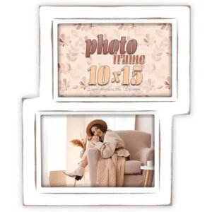 ZEP Деревяна фоторамка Kepler 2Q 2 фото 10x15 см Біла