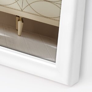 Деревянная рамка ZEP Aosta White 10x15 см с глянцевой поверхностью и закругленным профилем