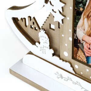 ZEP Рождественская фоторамка Julia wood 10x15 см праздничный дизайн оленьи сани