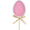 Clayre & Eef 65652P Заглушка для растений яйцо розовое дерево 6x1x30 см стиль кантри