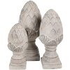 Clayre & Eef 6TE0545M Декоративний камінь шишка сірий Ø 14x33 см