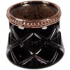 Clayre & Eef 6GL4567 Держатель для чайной лампы стекло черная бронза Ø 7x6 см