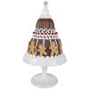 Clayre & Eef 6PR4247 Декоративний торт Пряник Ø 29x52 см Коричневий білий Стиль кантрі