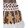 Clayre & Eef 6PR4247 Декоративний торт Пряник Ø 29x52 см Коричневий білий Стиль кантрі
