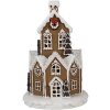 Clayre & Eef 6PR4307 Різдвяний будиночок світлодіодний Ø 21x33 см Коричнево-рожевий 3xAAA