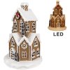 Clayre & Eef 6PR4307 Різдвяний будиночок світлодіодний Ø 21x33 см Коричнево-рожевий 3xAAA