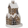 Clayre & Eef 6PR4307 Різдвяний будиночок світлодіодний Ø 21x33 см Коричнево-рожевий 3xAAA