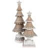 Clayre & Eef 6PR4324 Декоративна ялинка коричнево-рожева Ø 16x42 см Стиль кантрі