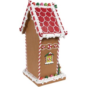 Clayre & Eef 6PR4251 Украшение для пряничного домика коричнево-белое 18x14x31 см