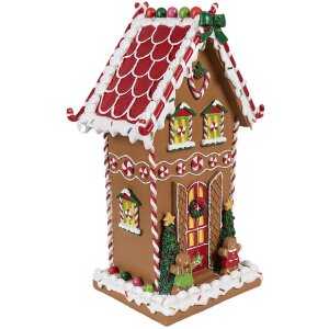 Clayre & Eef 6PR4251 Украшение для пряничного домика коричнево-белое 18x14x31 см
