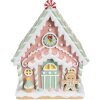 Clayre & Eef 6PR4263 Декоративный дом розовый 20x16x25 см полирезин Рождество