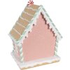 Clayre & Eef 6PR4263 Декоративный дом розовый 20x16x25 см полирезин Рождество