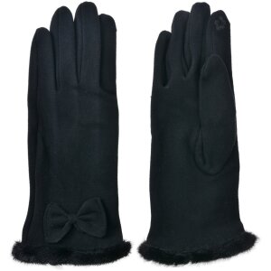 Juleeze JZGL0089Z Рукавички чорні 9x23x1см з бантом зі...