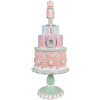 Clayre & Eef 6PR4261 Украшение для торта Ø 17x42 см Розовый полирезин Стиль кантри