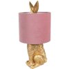 Clayre & Eef 6LMC0099GOVP Настольная лампа Rabbit Gold Pink Ø20x43 см E27 60W