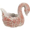 Горщик для квітів Clayre & Eef 6TE0549 Swan Antique Look Сірий Червоний 19x11x15 см Камінь