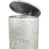 Clayre & Eef 6Y5681 Корзина для педалей серая винтажный вид металл 26x30x45 см