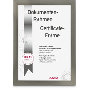 Hama пластиковая рамка Chiaro сталь 21 x 29,7 см DIN A4