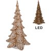 Clayre & Eef 6PR3905GG Рождественская елка светодиодная коричнево-бежевая 26x23x42 см 3xAA
