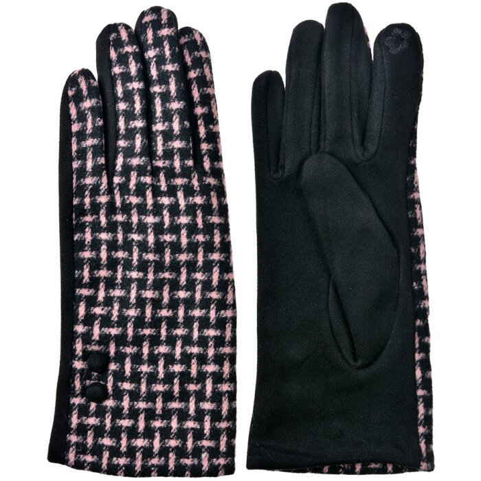 Juleeze JZGL0101BU Зимние перчатки черно-розовые 9х23х1 см