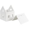 Clayre & Eef 6CE1739 Держатель для чайной лампы Дом фарфоровый белый 7x8x9 см