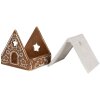 Clayre & Eef 6CE1744 Держатель для чайной лампы Дом фарфоровый коричневый белый 8x8x8 см