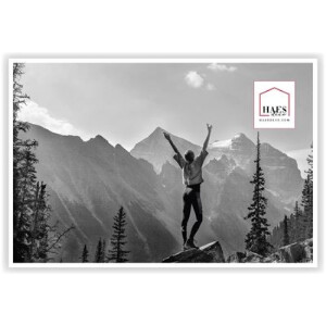 Пластикова фоторамка Haes Deco EF9W Easy Frame White 40x60 см з художнього скла