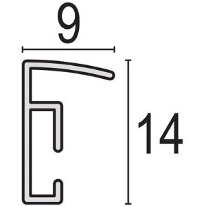 Пластикова фоторамка Haes Deco EF7B Easy Frame Black 40x50 см настінне кріплення