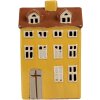 Clayre & Eef 6CE1885 Держатель для чайной лампы Дом керамический желтый 12x8x18 см Стиль кантри